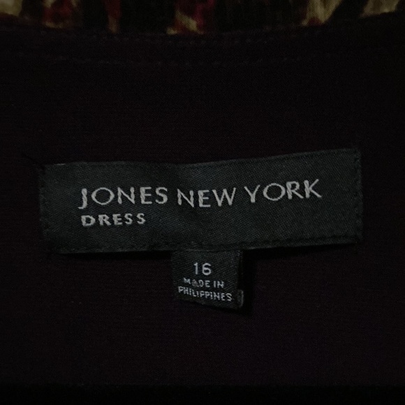 Jones NY print faux wrap dress size 16 NWT never worn - Picture 3 of 5